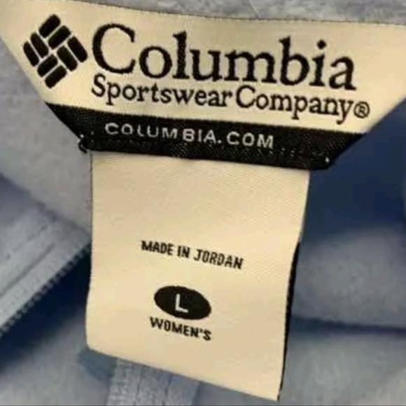 Columbia Women's Icy Baby Blue Fleece Full Zip  Jacket Size L New MSRP $65 - Picture 5 of 6